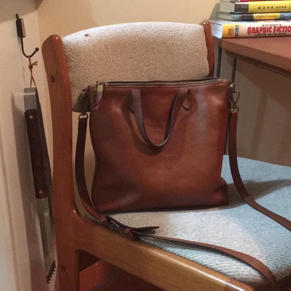 Madewell- Zip Top Crossbody- English Saddle